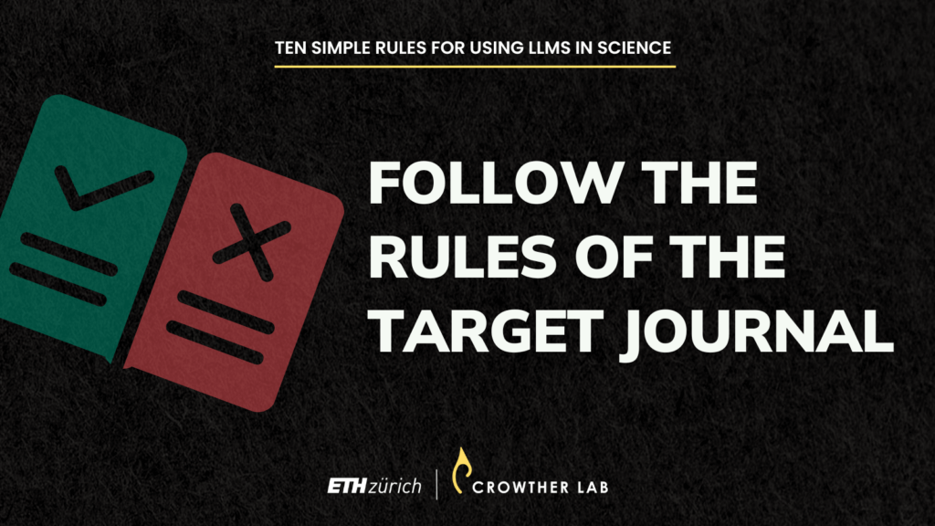 Ten simple rules for using large language models in science, version 1.0